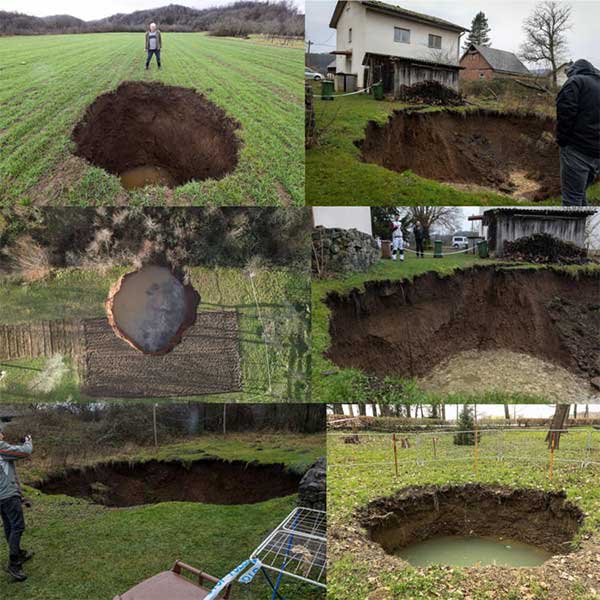 Many dangerous sinkholes appear after earthquakes.